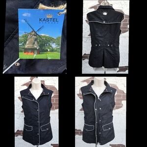 $135 XS Kastel Denmark Christine Vest Sleeveless shirt black Equestrian UPF 30